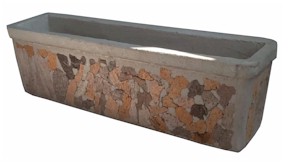 Maceta Rectangular de concreto artesanal para exterior